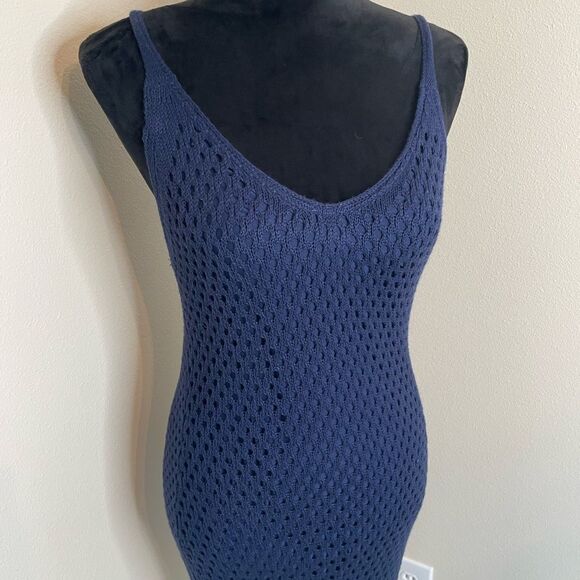 Venus blue crochet maxi dress large - Picture 3 of 9